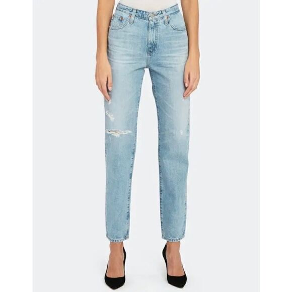 AG Phoebe Straight Leg Light Washed Jeans Size 25